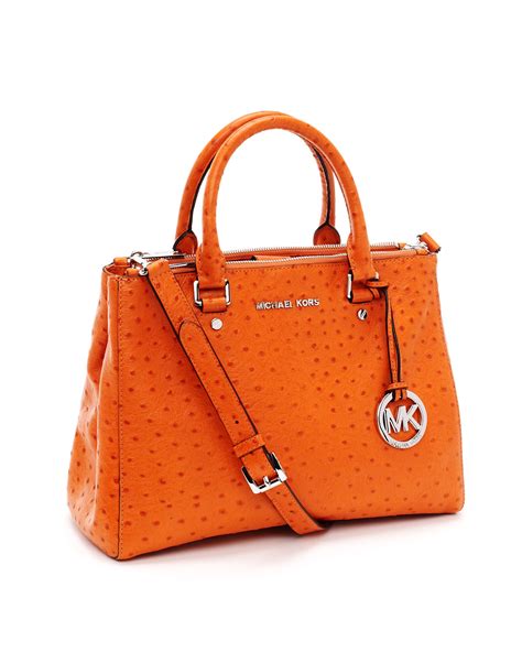 michael kors ostrich bag bedford|Michael Kors leather tote bag.